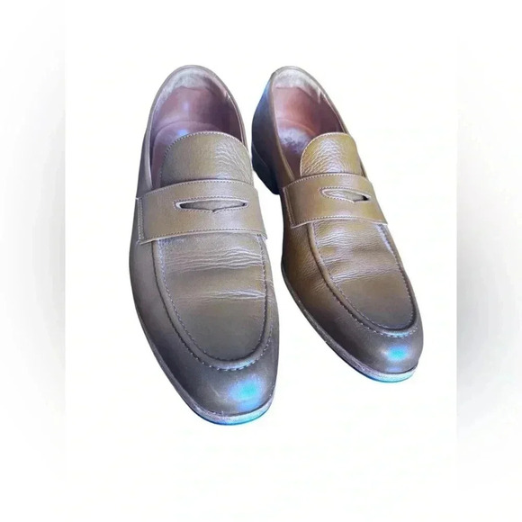 Wolf & Shepherd Mens leather penny loafers size 12.5 made in Portugal ?? main image 15